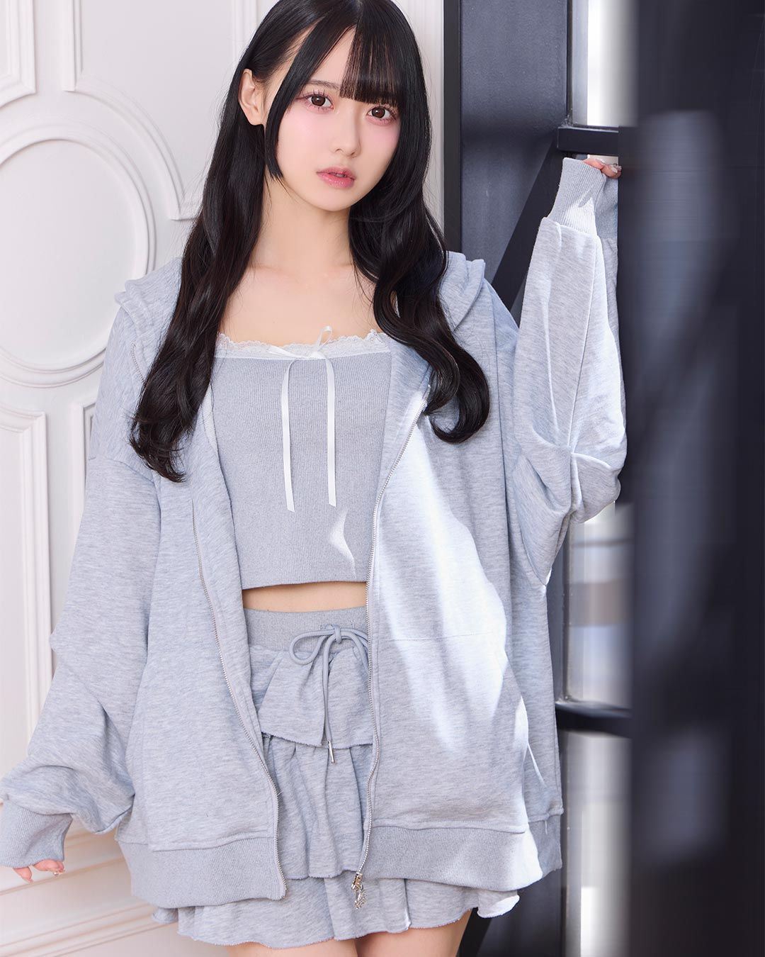 ティアードスカートセットアップ michellMacaron ミシェマカ ティアードスカートセットアップ ブラック | ファッション通販