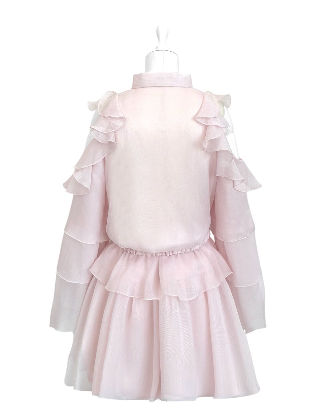 ビッグリボンフリルシフォンワンピース ピンク | ファッション通販