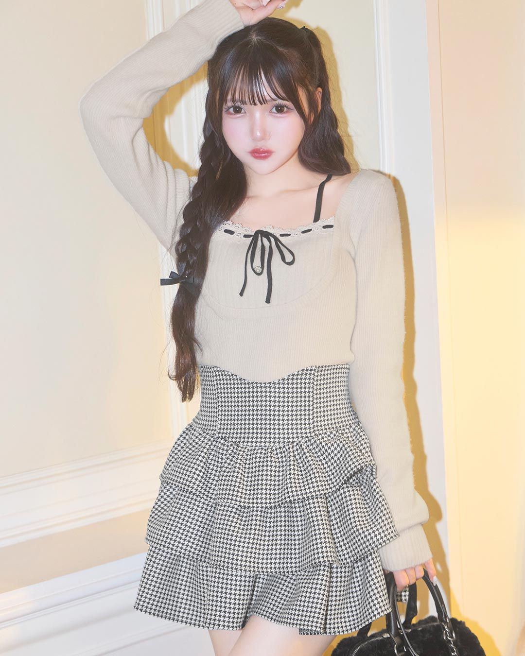 リボンリブニットトップス ホワイト | ファッション通販＆メディア