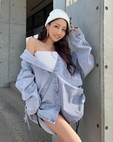 ラインストーンデニムシャツ ライトブルー | ファッション通販