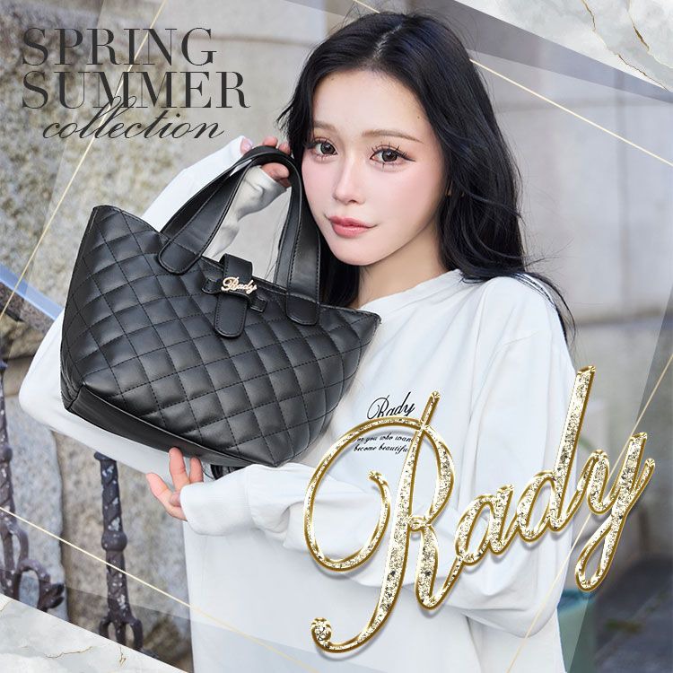 2WAYキルティングトートバッグ