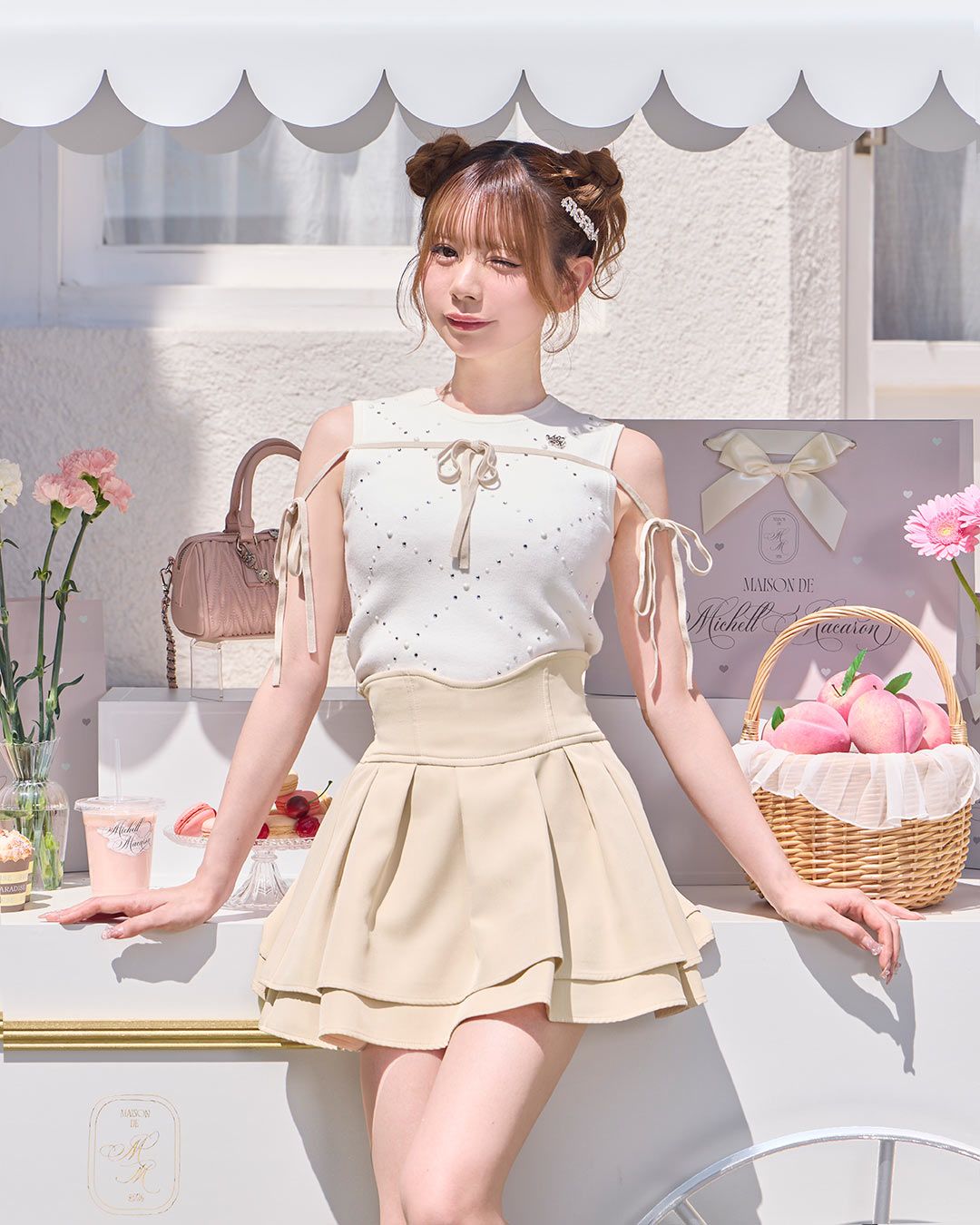 殿堂入り!!美脚になれるスカート♡（インナーパンツ付） ピンク