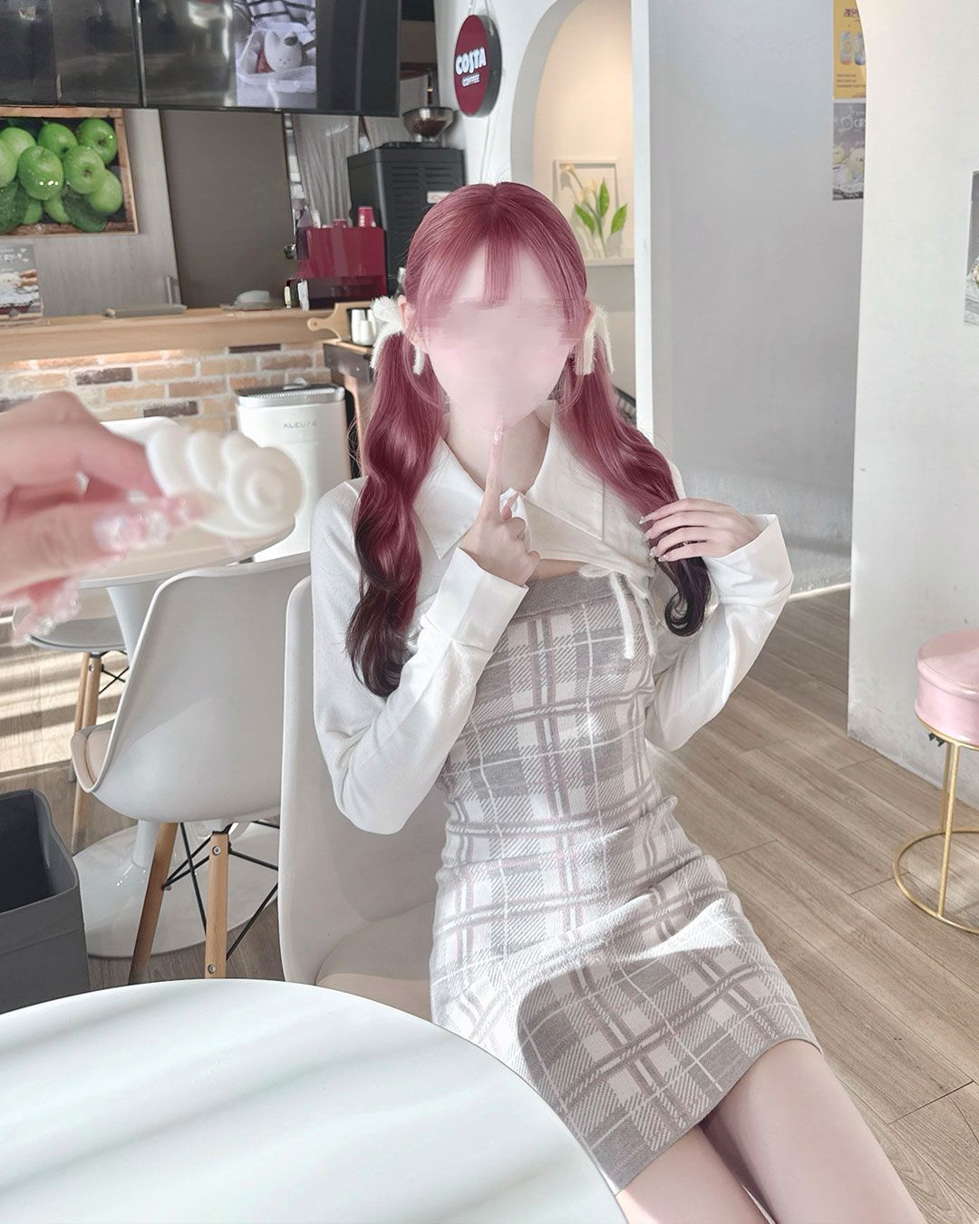 checkアンサンブルロングスリーブワンピース グレー | ファッション