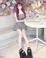 チェックアンサンブルフリルワンピース シェルピンク | ファッション