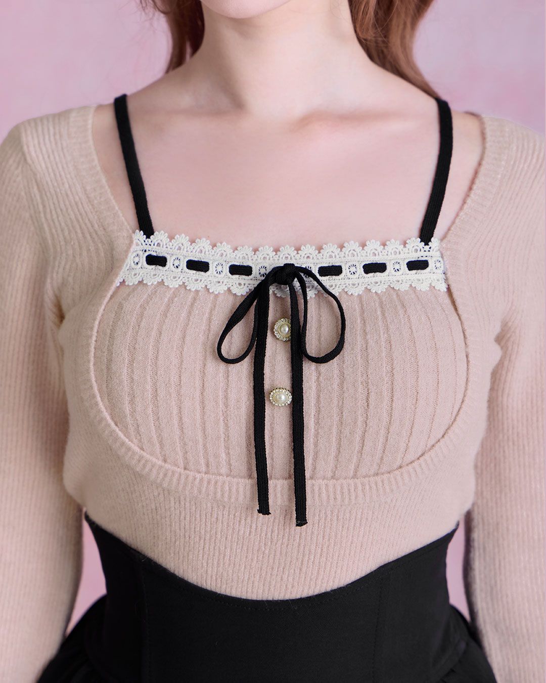 ミシェルマカロン ダブルフレアスリーブリボントップス ミシェルマカロン ダブルフレアスリーブリボントップス ダブル