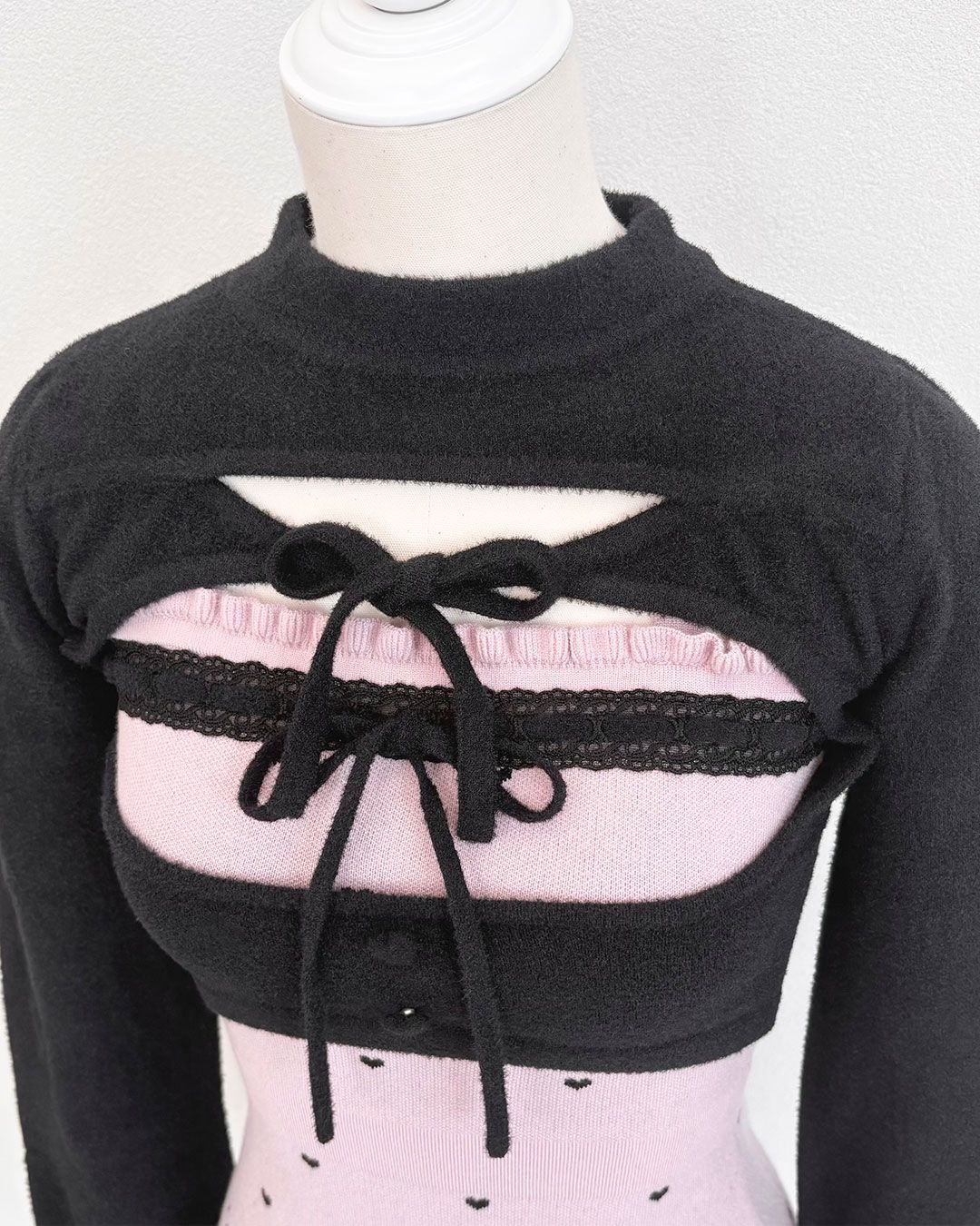 pimiri cafe Collaboration】Luv ダブルリボンアンサンブルワンピース