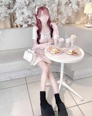 michellMacaron honeymew ワンピース michellMacaron ミシェルマカロン ハートドットワンピース XS