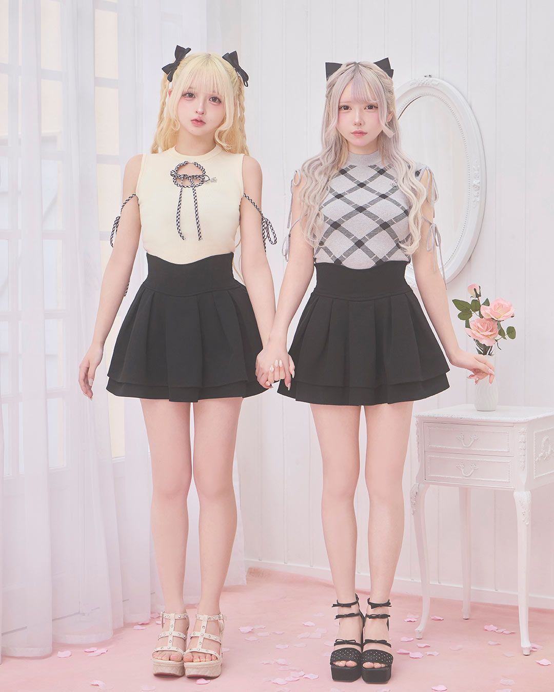 殿堂入り!!美脚になれるスカート♡（インナーパンツ付） ピンク