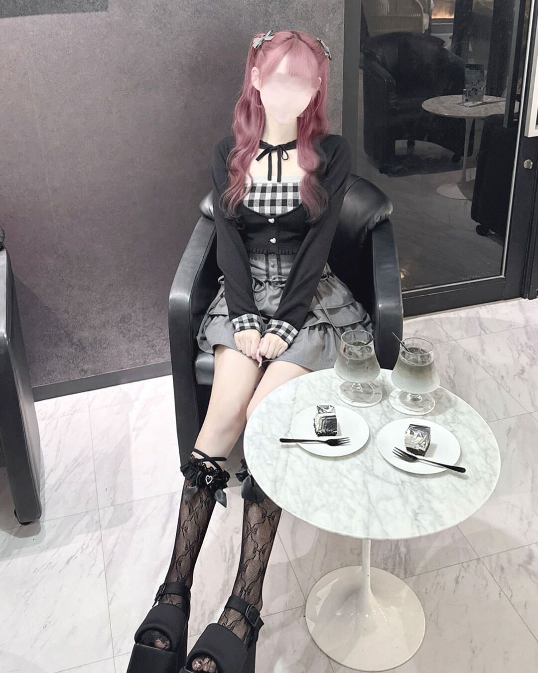 ギンガムアンサンブルトップス ブラック | ファッション通販＆メディア