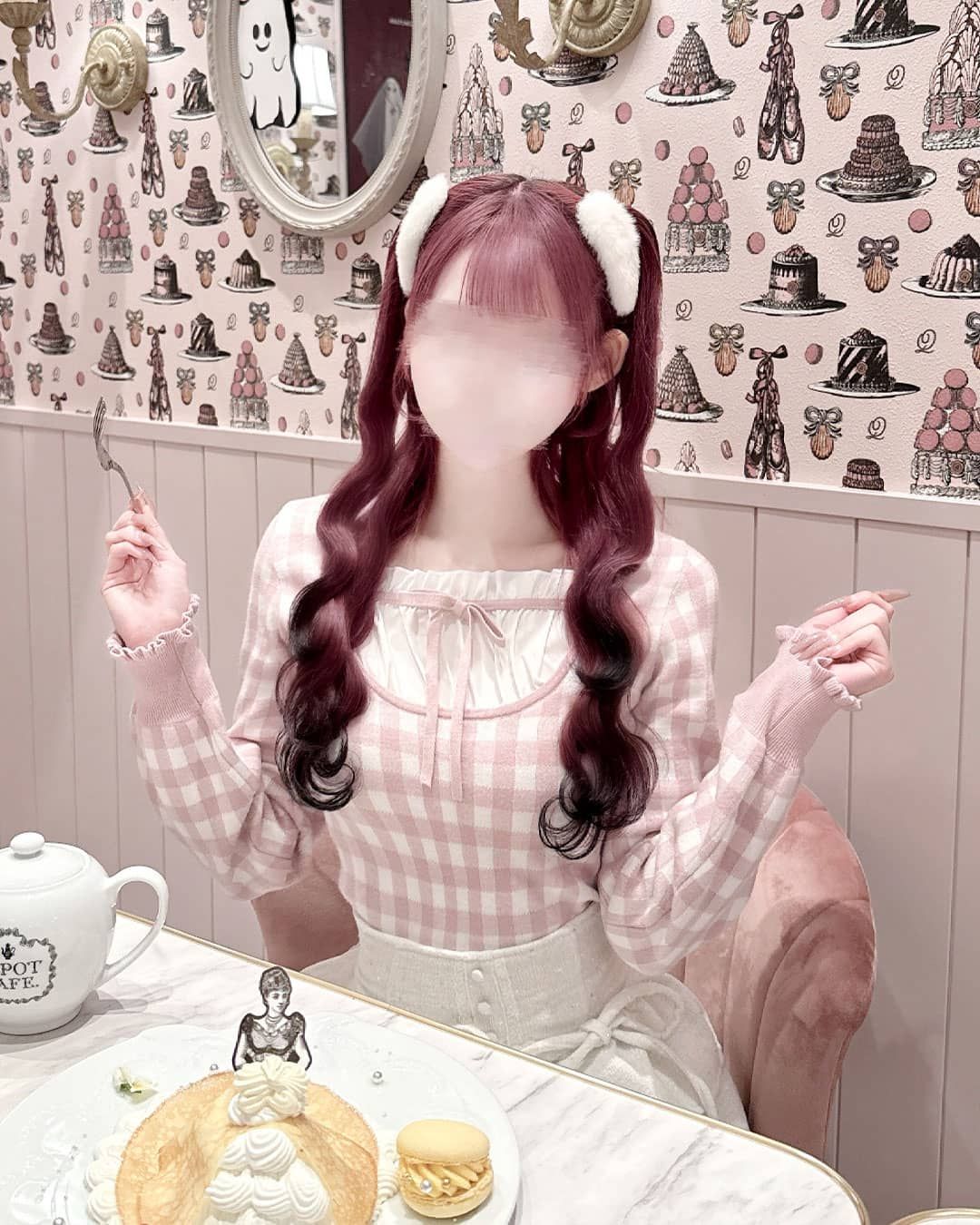 ストラップリボンギンガムチェックトップス ピンク | ファッション通販