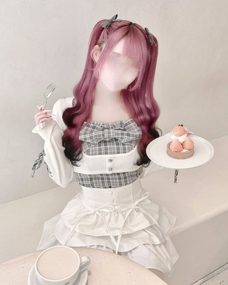 HONEYMEW ビッグリボンシャギーアンサンブルトップス ピンク ビッグリボンシャギーアンサンブルトップス ピンク | ファッション通販
