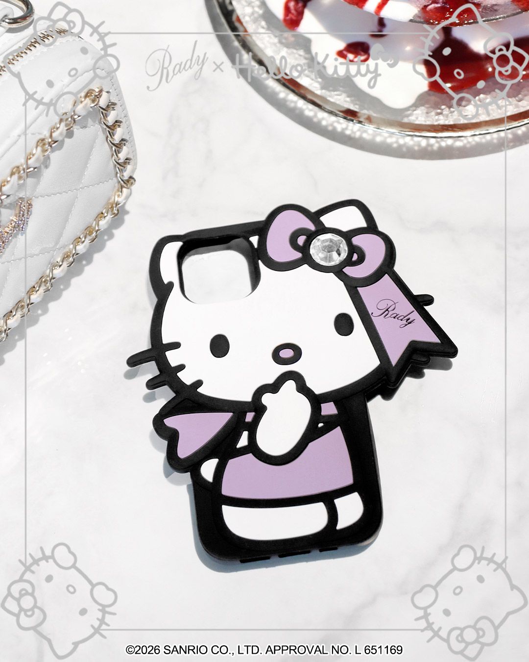 rady  iPhoneケース Hello Kitty シリコンiPhoneケース ラベンダー | ファッション通販