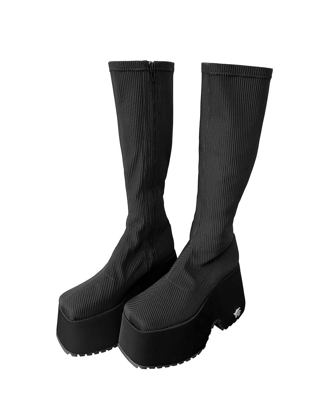 michellMacaron 12cm盛れるロングブーツ s 12cm盛れるロングブーツ ブラック | ファッション通販＆メディア