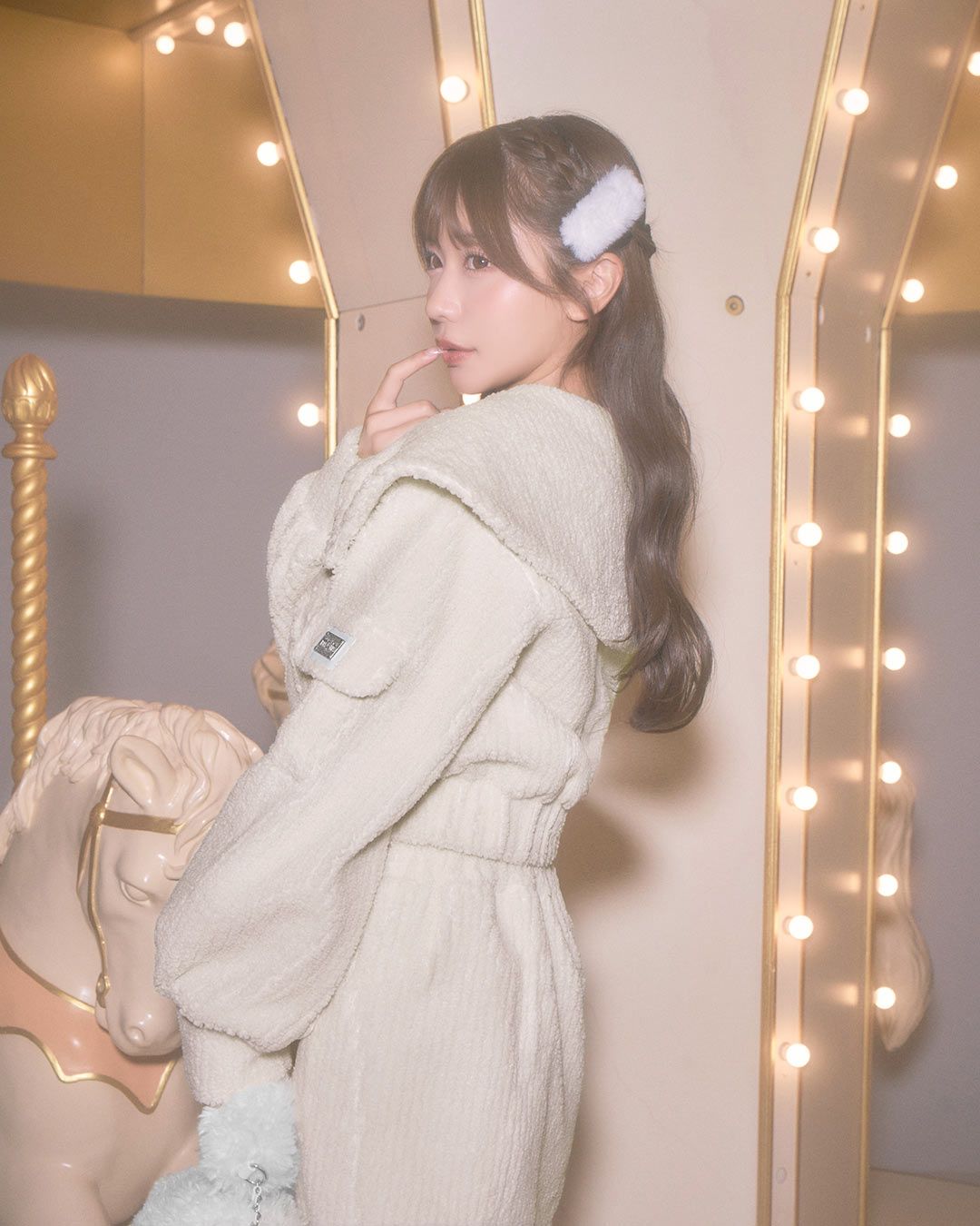 ポケットビッグカラーセットアップ アイボリー | ファッション通販