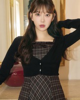 りぃ❣️ アンサンブルチェックミニワンピース ブラウン りぃ❣️ アンサンブルチェックミニワンピース ブラウン