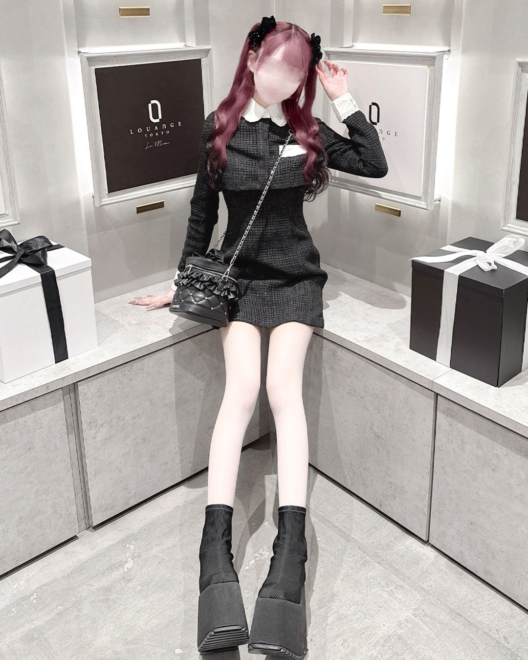 ツイードアンサンブルワンピース ピンク | ファッション通販＆メディア