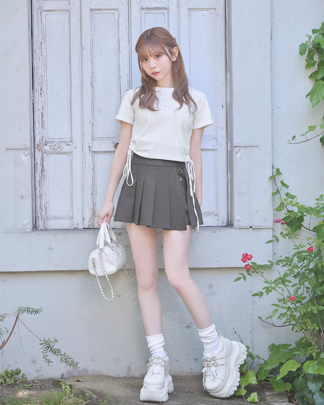 ミシェルマカロン 美脚スカパン フリーサイズ グレー ミシェルマカロン 美脚スカパン フリーサイズ グレー - メルカリ