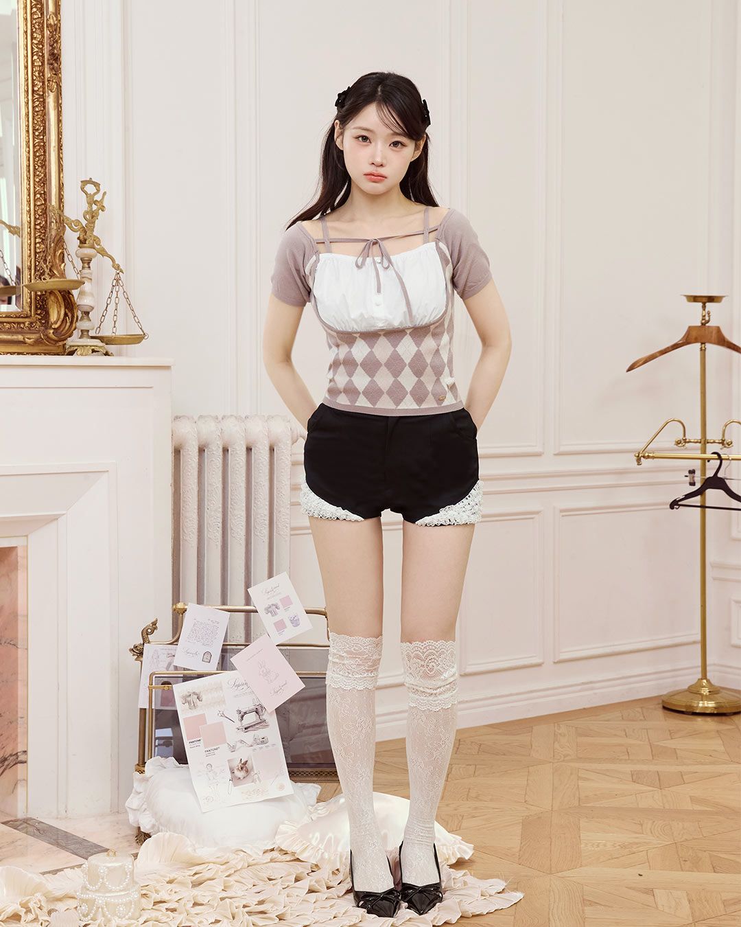 Bunny Frill Short Pants ブラック | ファッション通販＆メディア