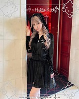 Hello Kitty ベロアスカートセットアップ(インナーパンツ付