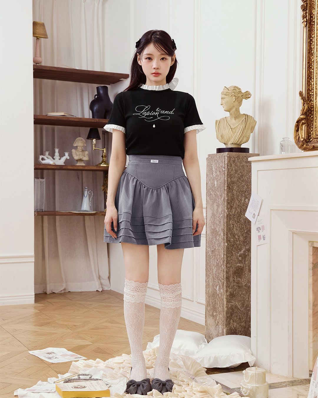 Lapion Knit Tops グレー | ファッション通販＆メディアMyColor ～マイ
