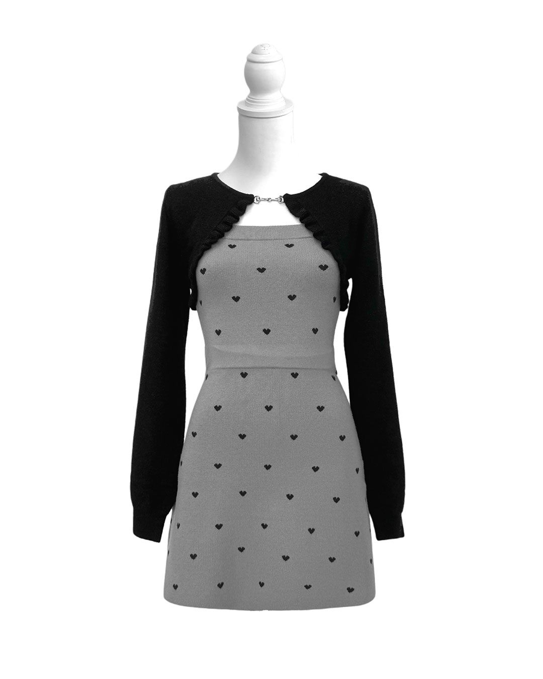 Luv シャギーアンサンブルワンピース Luv シャギーアンサンブルワンピース グレー | ファッション通販