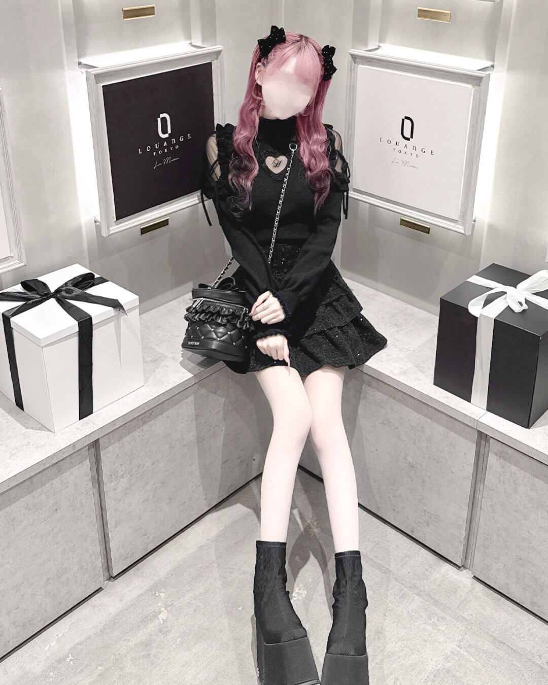 ツイードティアードフリルスカート ブラック | ファッション通販