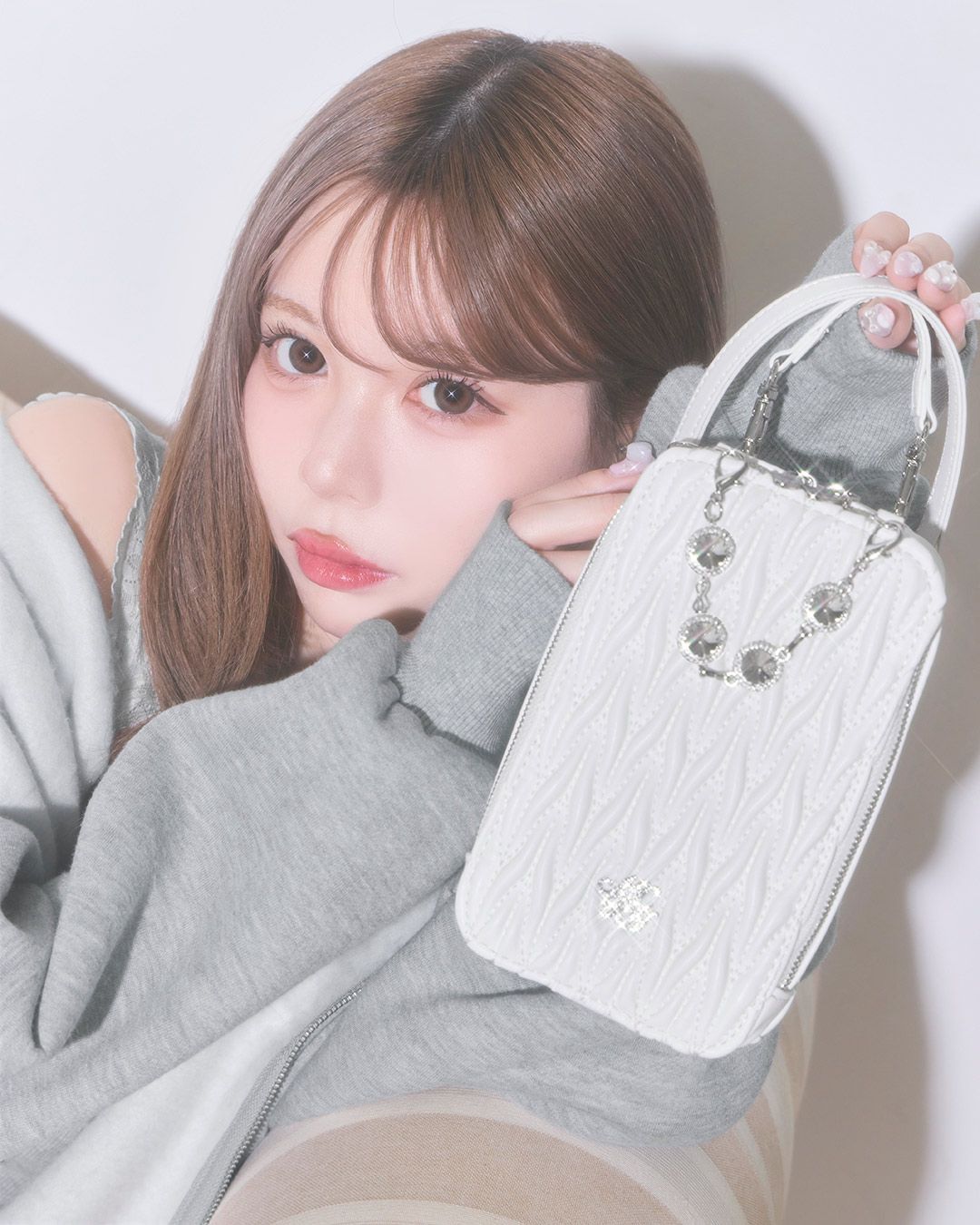 ビジューキルティングマルチショルダー ピンク | ファッション通販