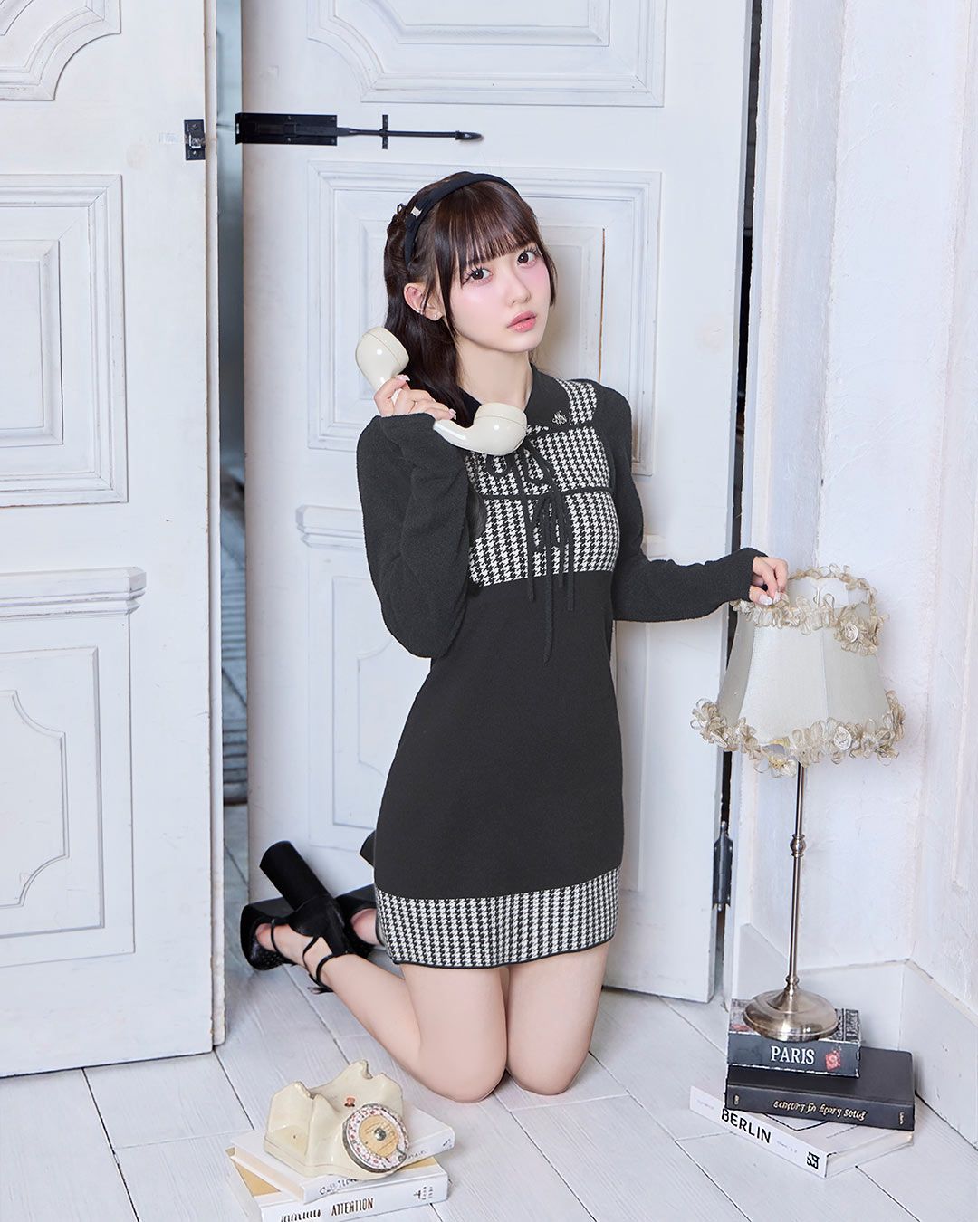 ミシェルマカロンmichellMacaron ボレロset千鳥ワンピース ボレロset千鳥ワンピース ピンク | ファッション通販＆メディアMyColor