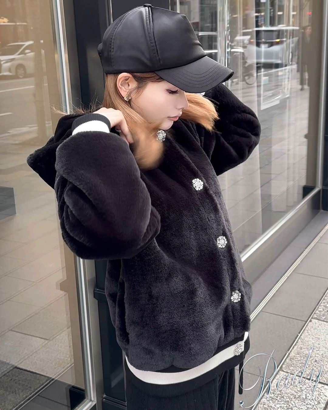 CELFORD ファー付きジャケット 36 ブラック　美品 CELFORD - CELFORD エコファーコンビブルゾン MIX 36の通販 by