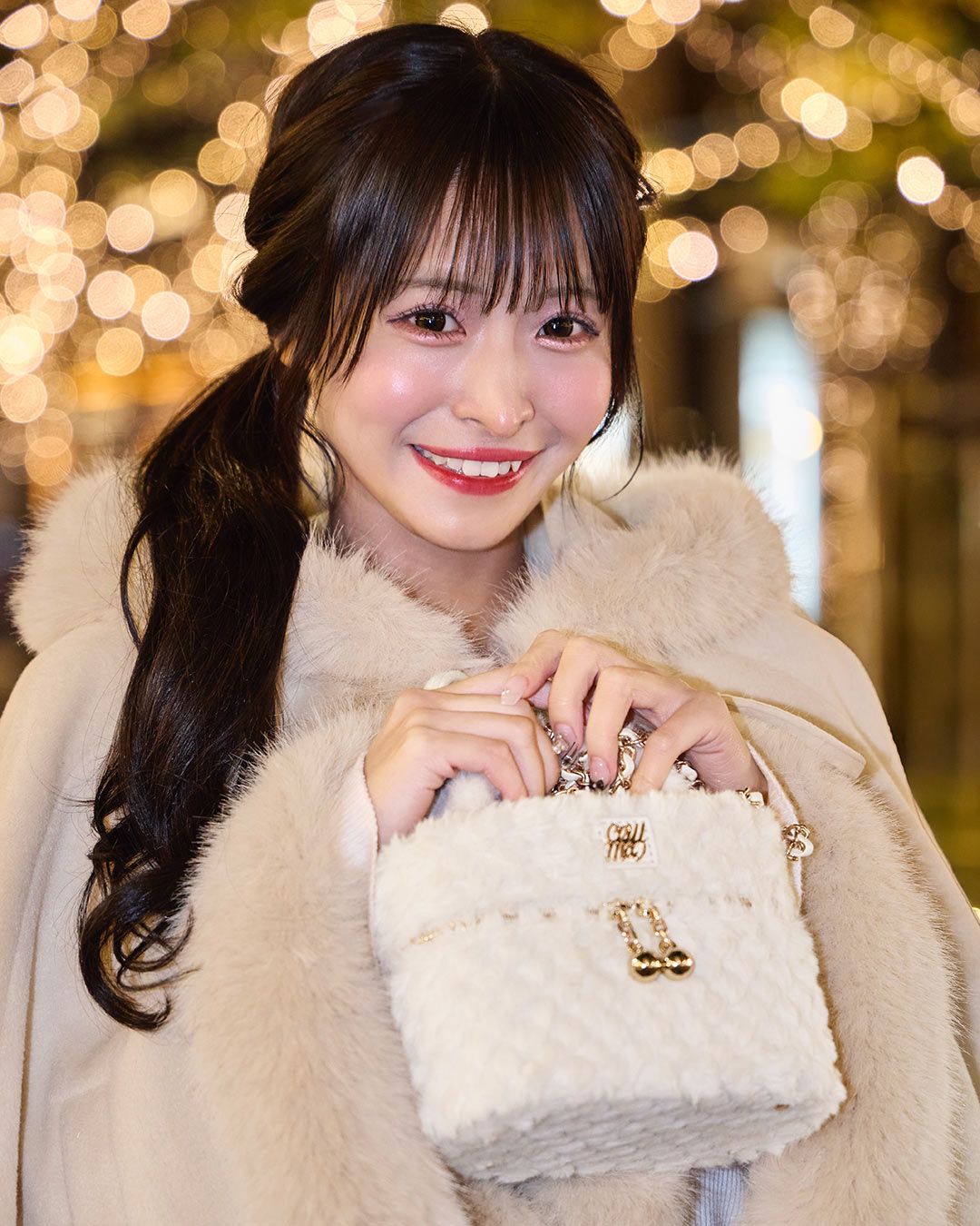 ファーバニティバッグ アイボリー | ファッション通販＆メディア