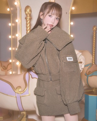 michellMacaron ハートニットセットアップ ベージュ ハートニットセットアップ ベージュ | ファッション通販＆メディア