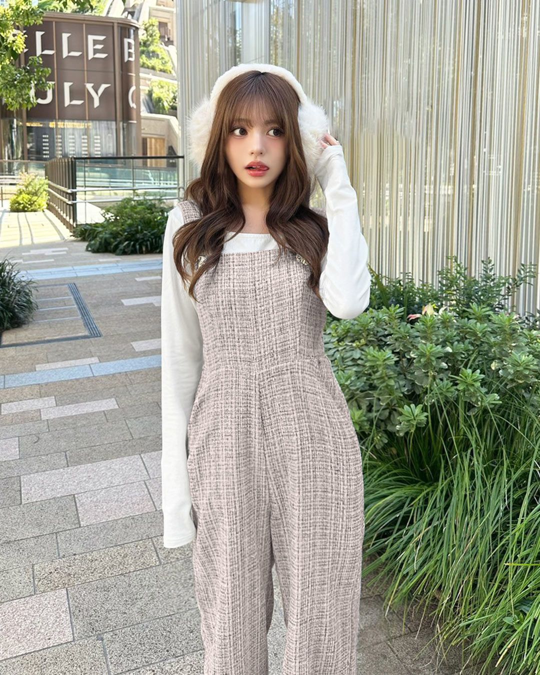 ツイードコンビネゾン ブラック | ファッション通販＆メディアMyColor