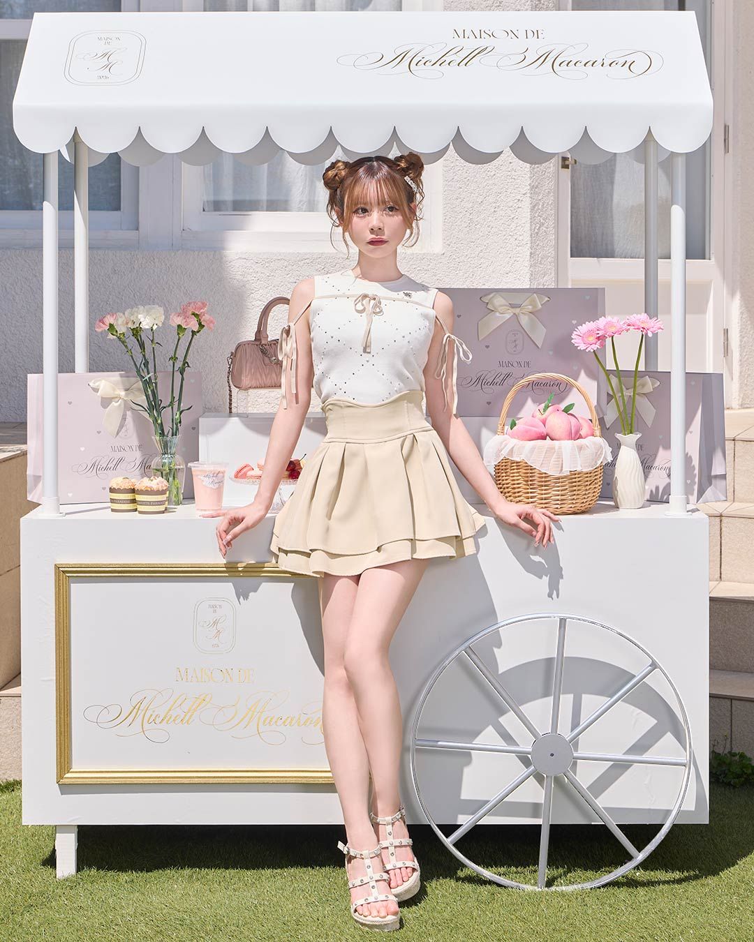 パールビジューキルティングトップス ブルー | ファッション通販