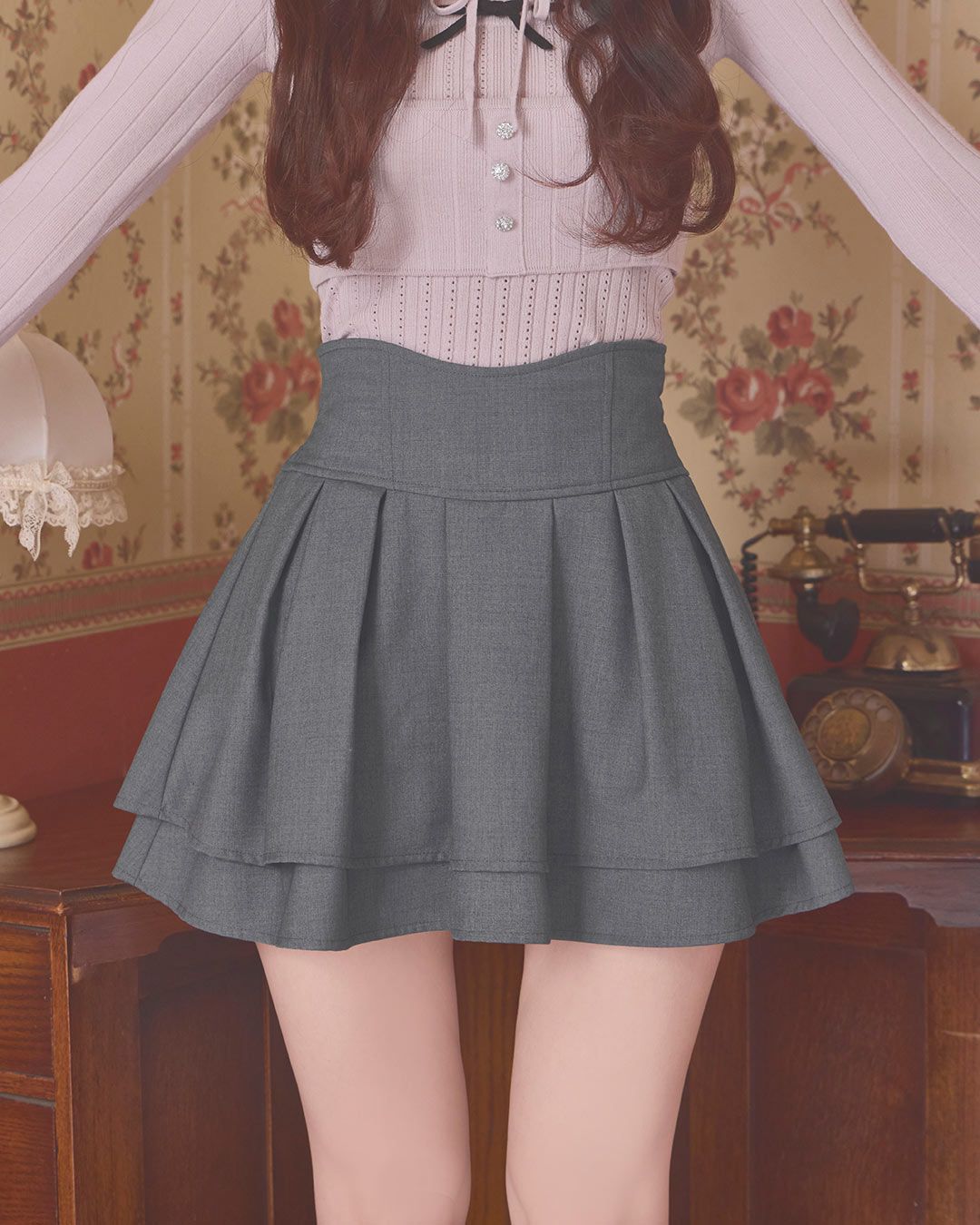 美脚ツイルスカート 美脚ツイルスカート グレー | ファッション通販＆メディアMyColor