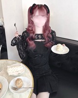 レースアンサンブルデニムワンピース ブラック | ファッション通販