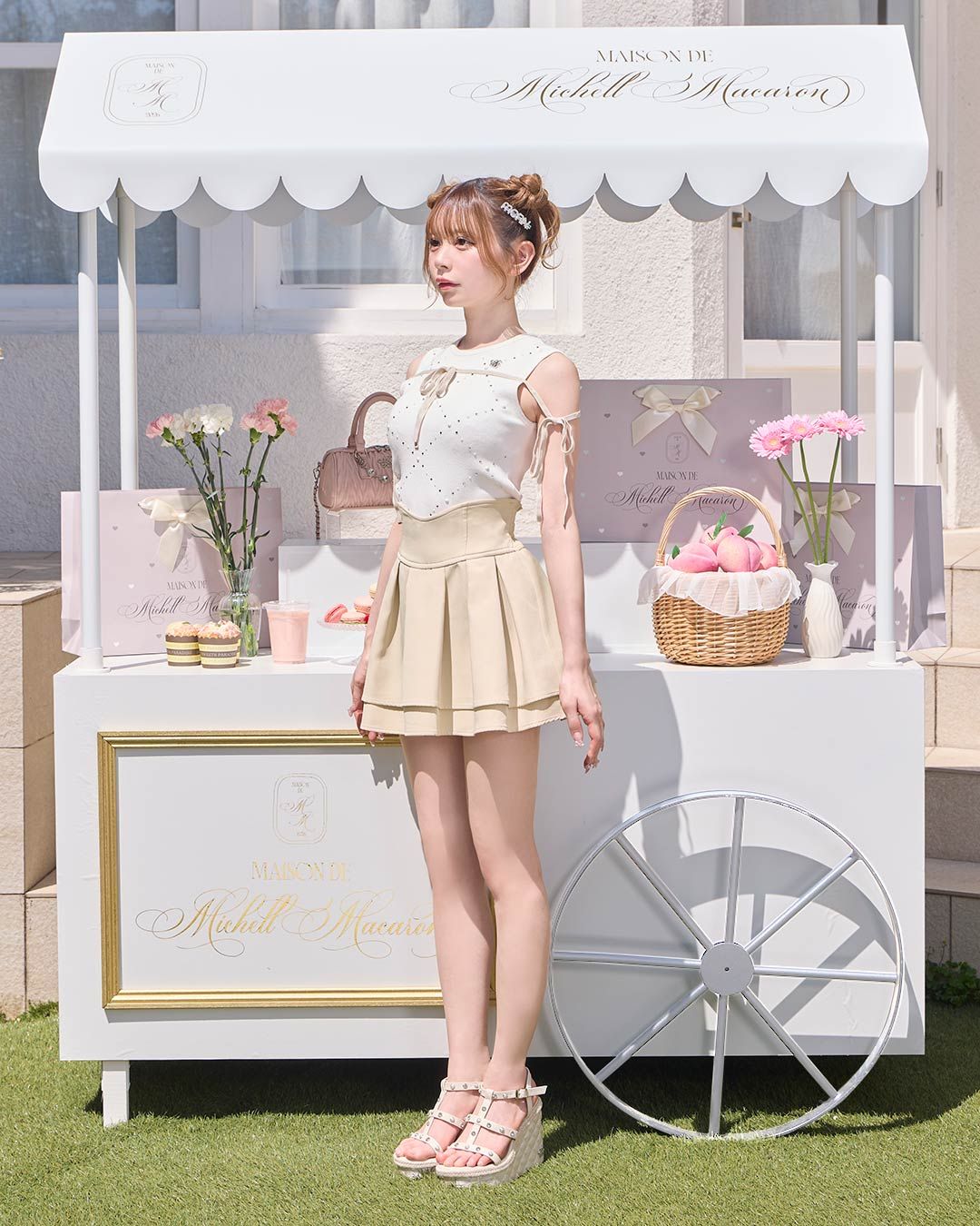 パールビジューキルティングトップス ブルー | ファッション通販