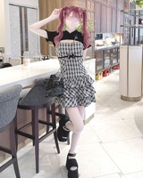チェックアンサンブルフリルワンピース シェルピンク | ファッション