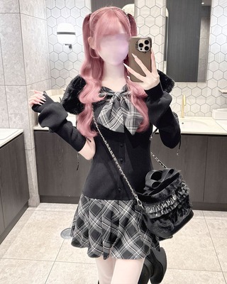 HWモノグラムアンサンブルワンピース グレー | ファッション通販