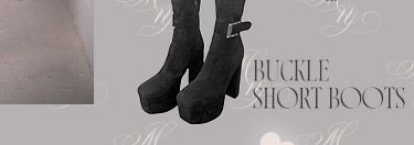SEV0060盛れる♡バックルショートブーツ13cm