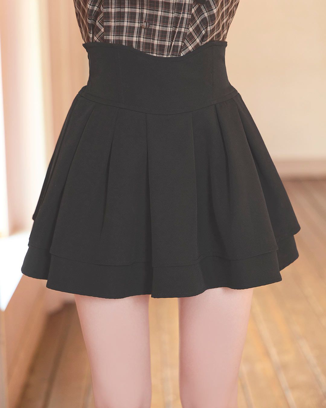 殿堂入り!!美脚になれるスカート♡（インナーパンツ付） ブルーグレー