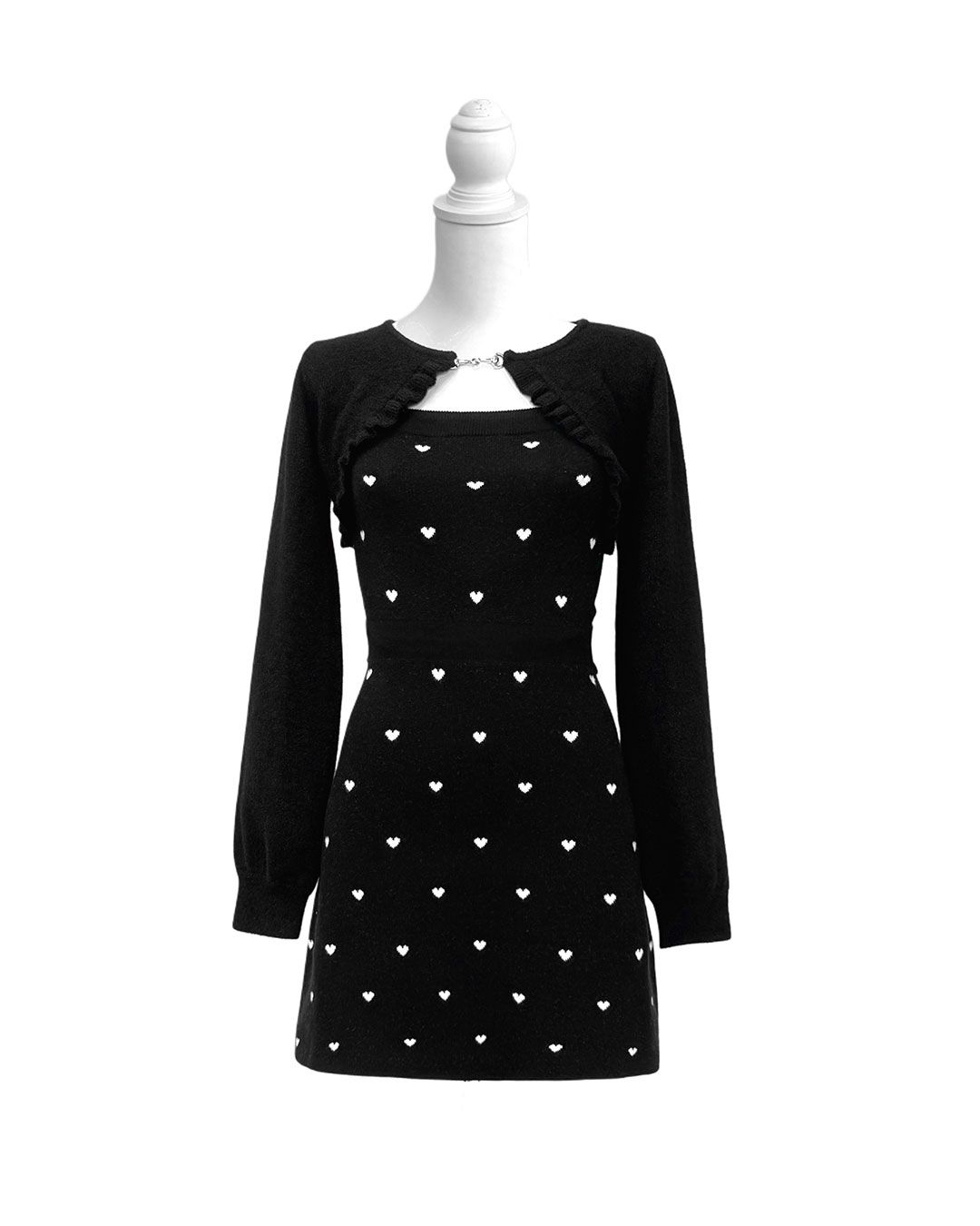 Luv シャギーアンサンブルワンピース グレー | ファッション通販