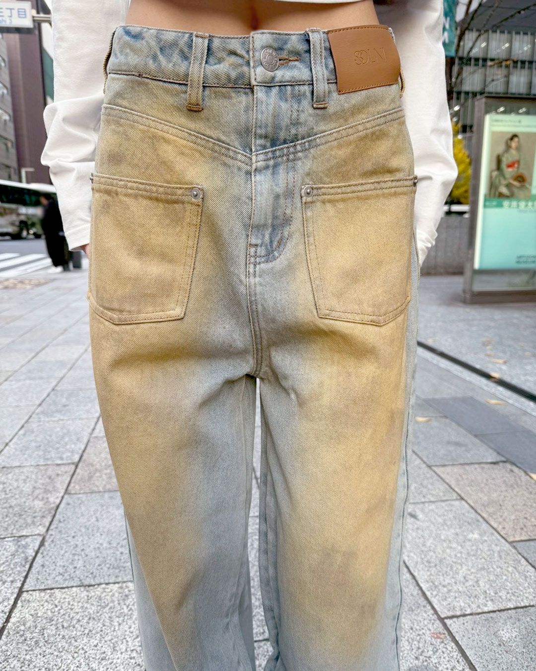 フリップデザインデニム ブルー | ファッション通販＆メディアMyColor