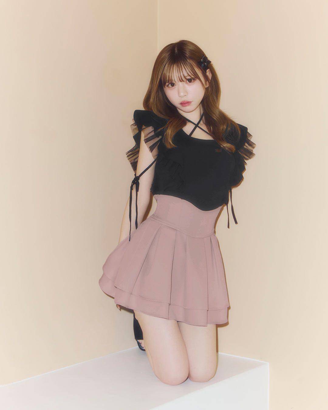 殿堂入り!!美脚になれるスカート♡（インナーパンツ付） くすみピンク M 殿堂入り!!美脚になれるスカート♡（インナーパンツ付） くすみピンク