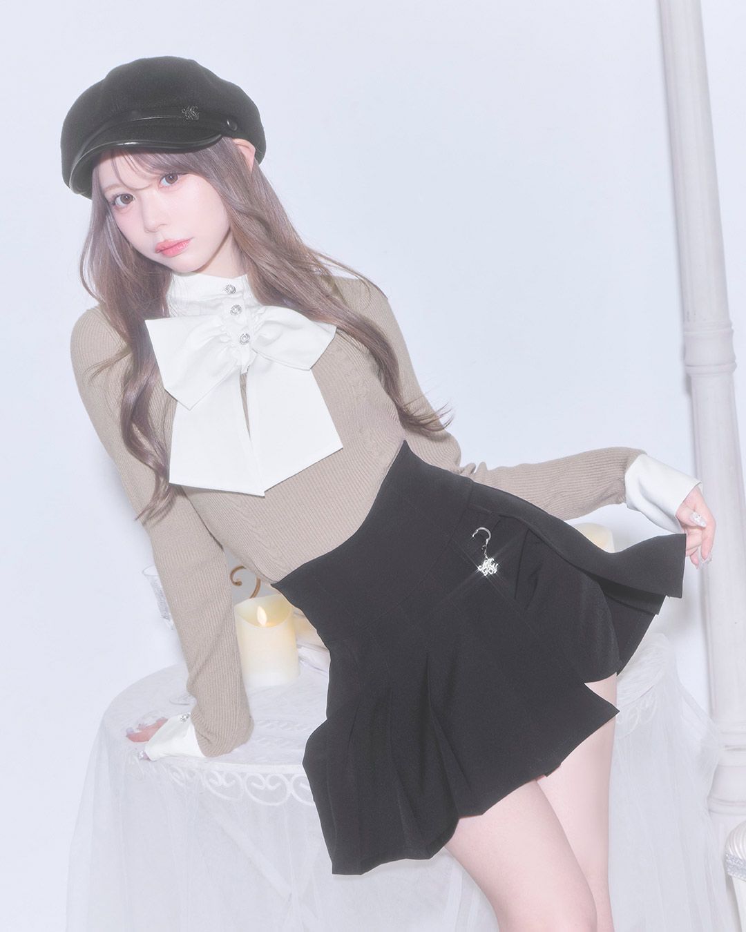 美脚プリーツスカパン グレー | ファッション通販＆メディアMyColor