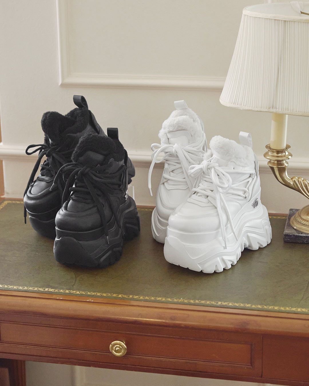 厚底ファースニーカー ホワイト | ファッション通販＆メディアMyColor