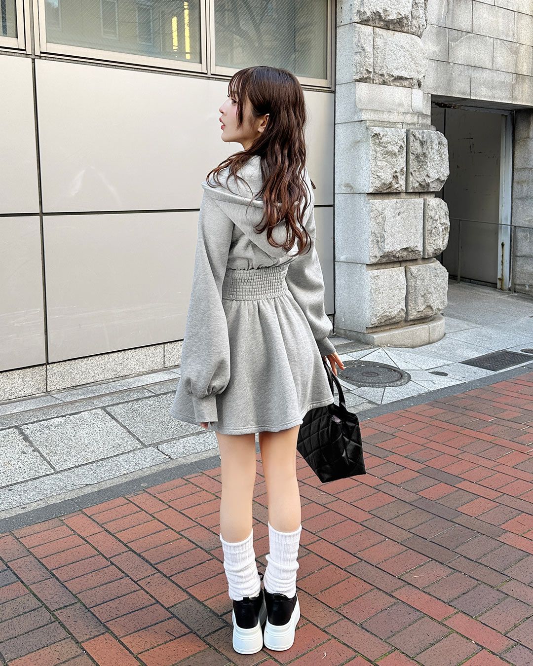 ボディボードセット一式 女子ウエット付き すぐ使える コルセットワンピース（裏起毛） グレー | ファッション通販＆メディア