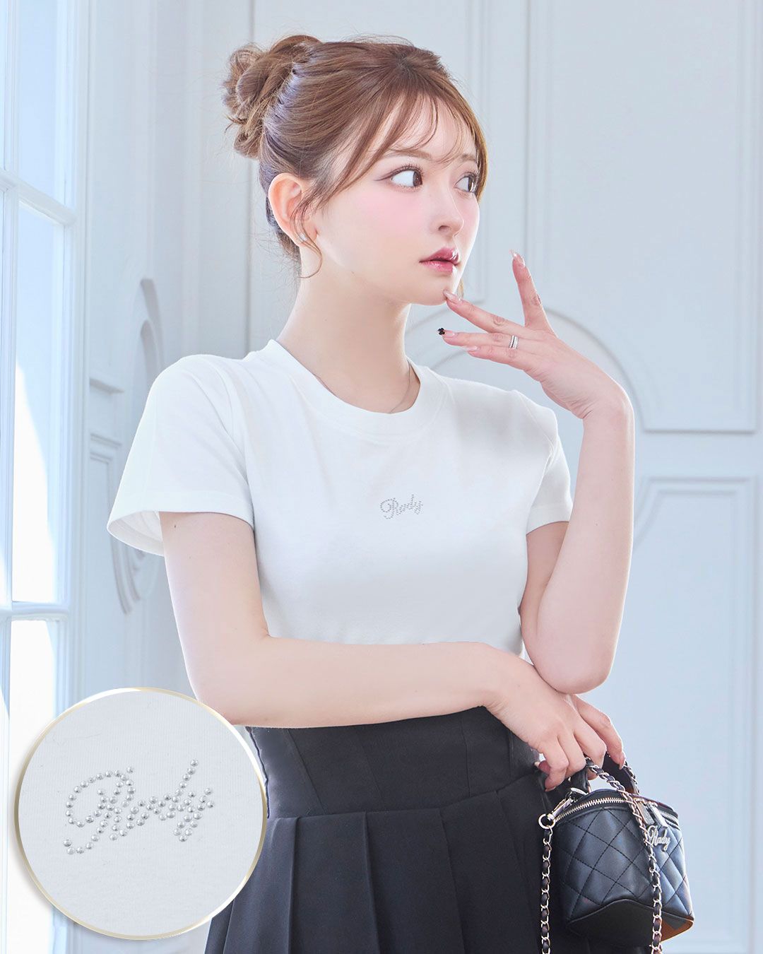 ストーンロゴTシャツ ブラック | ファッション通販＆メディア