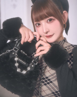 シャツレイヤード風ニットワンピース ブラック | ファッション通販