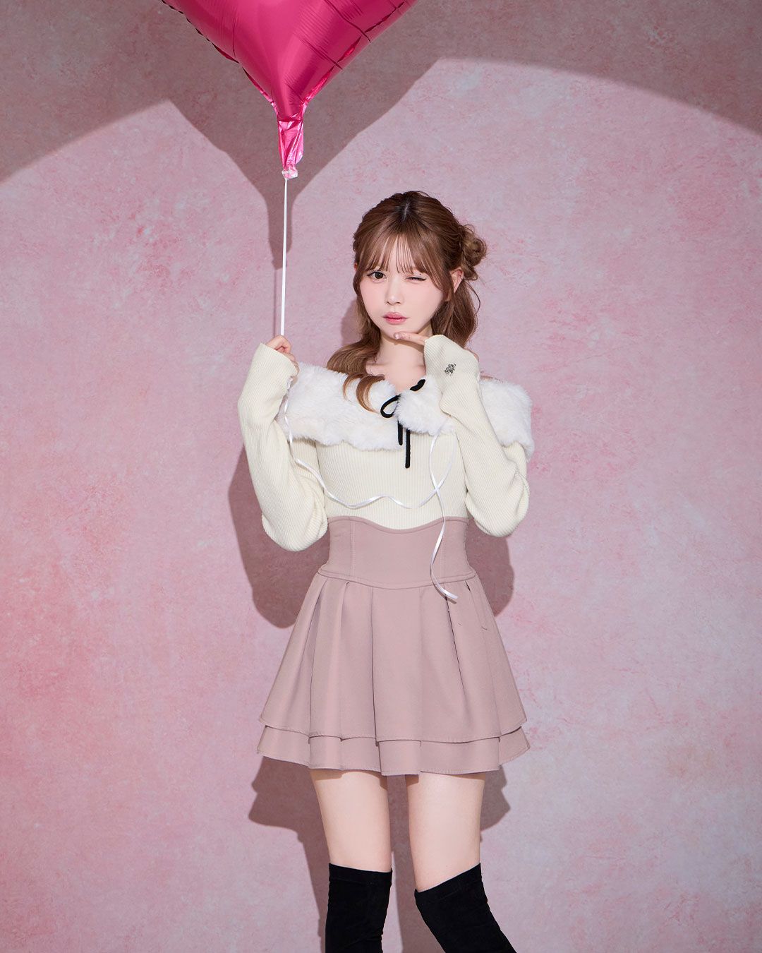 殿堂入り!!美脚になれるスカート♡（インナーパンツ付） ブラック