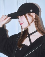 ミシェルマカロン　キラキラロゴキャップ 小顔になれる♡キャップ ブラック | ファッション通販＆メディア